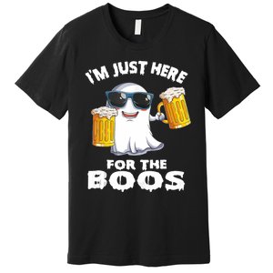 Im Just Here For The Boos Funny Halloween Premium T-Shirt