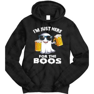 Im Just Here For The Boos Funny Halloween Tie Dye Hoodie