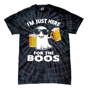 Im Just Here For The Boos Funny Halloween Tie-Dye T-Shirt