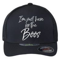 Im Just Here For The Boos Funny Halloween Costume Flexfit Unipanel Trucker Cap