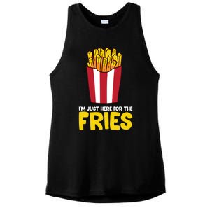 Im Just Here For The French Fries Gift Ladies PosiCharge Tri-Blend Wicking Tank