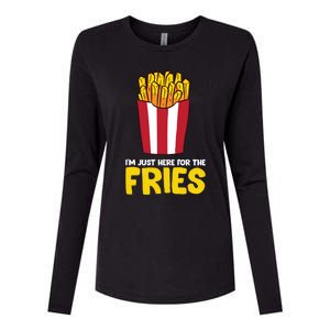 Im Just Here For The French Fries Gift Womens Cotton Relaxed Long Sleeve T-Shirt