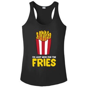 Im Just Here For The French Fries Gift Ladies PosiCharge Competitor Racerback Tank