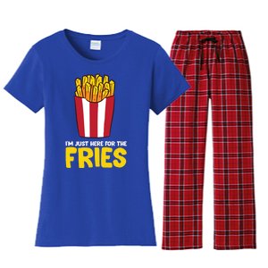 Im Just Here For The French Fries Gift Women's Flannel Pajama Set