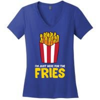 Im Just Here For The French Fries Gift Women's V-Neck T-Shirt