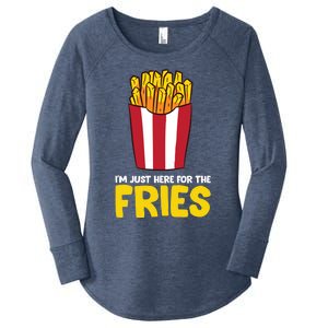 Im Just Here For The French Fries Gift Women's Perfect Tri Tunic Long Sleeve Shirt