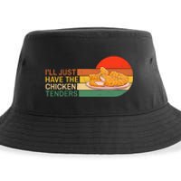 Ill Just Have The Chicken Tenders Funny Retro Womens Sustainable Bucket Hat