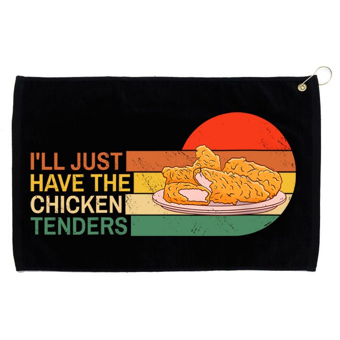 Ill Just Have The Chicken Tenders Funny Retro Womens Grommeted Golf Towel