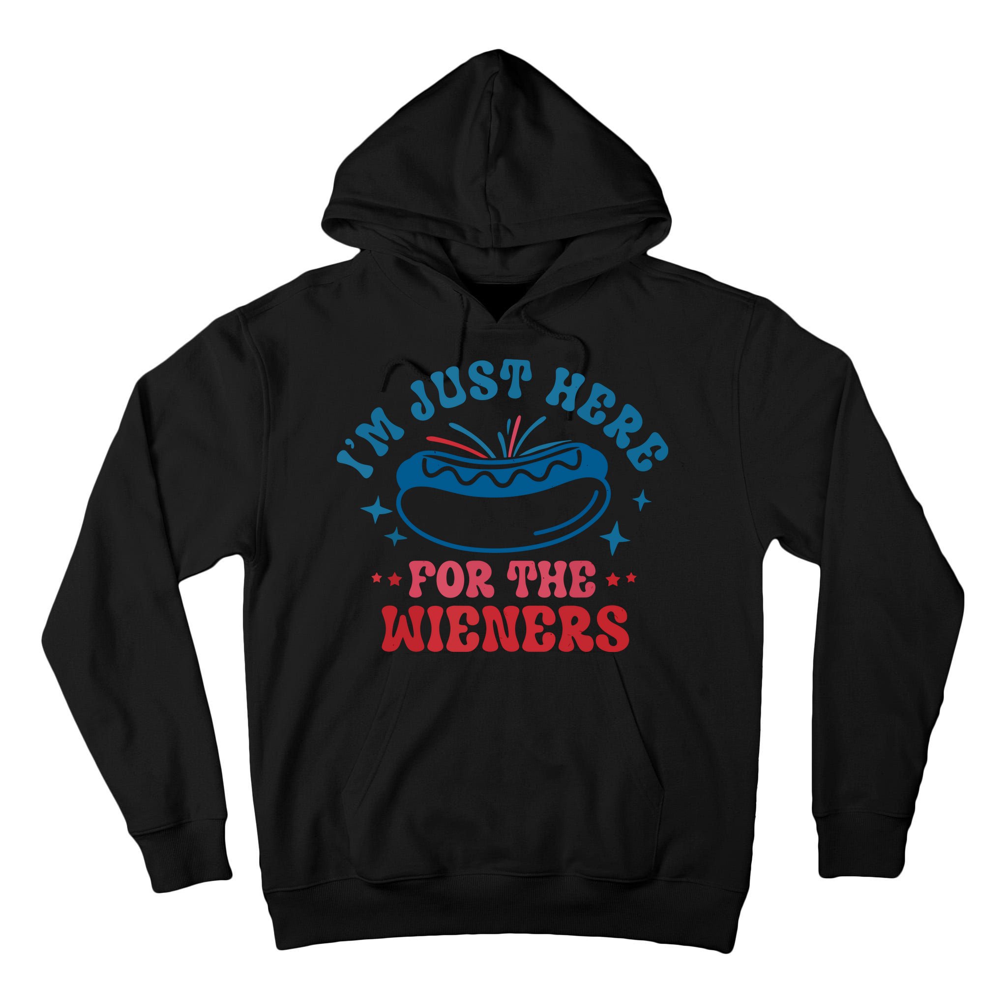 Im Just Here For The Wieners 4th Of July Hot Dogs Tall Hoodie