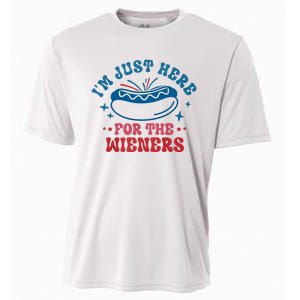 Im Just Here For The Wieners 4th Of July Hot Dogs Cooling Performance Crew T-Shirt