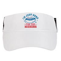 Im Just Here For The Wieners 4th Of July Hot Dogs Adult Drive Performance Visor