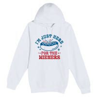 Im Just Here For The Wieners 4th Of July Hot Dogs Premium Pullover Hoodie