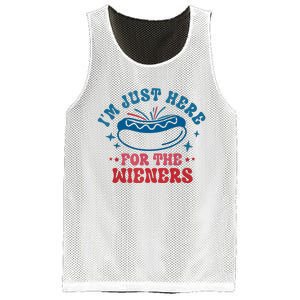 Im Just Here For The Wieners 4th Of July Hot Dogs Mesh Reversible Basketball Jersey Tank