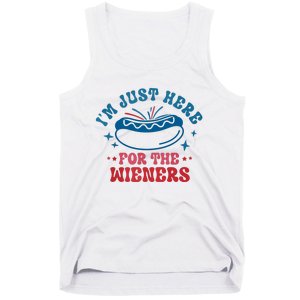 Im Just Here For The Wieners 4th Of July Hot Dogs Tank Top