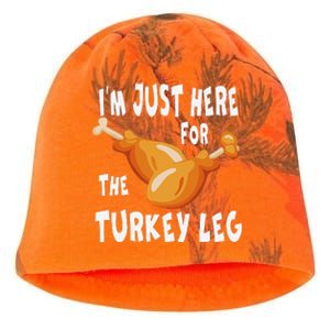 Im Just Here For The Turkey Leg & Food Thanksgiving Gift Kati - Camo Knit Beanie