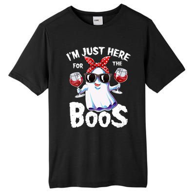 IM Just Here For The Boos Halloween Women Ghost Cute Funny Tall Fusion ChromaSoft Performance T-Shirt