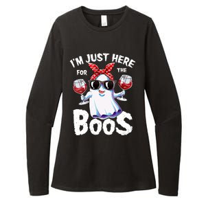 IM Just Here For The Boos Halloween Women Ghost Cute Funny Womens CVC Long Sleeve Shirt