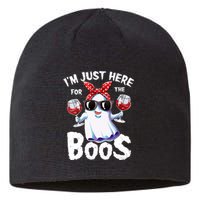 IM Just Here For The Boos Halloween Women Ghost Cute Funny Sustainable Beanie