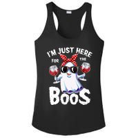 IM Just Here For The Boos Halloween Women Ghost Cute Funny Ladies PosiCharge Competitor Racerback Tank