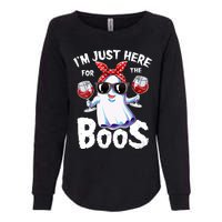 IM Just Here For The Boos Halloween Women Ghost Cute Funny Womens California Wash Sweatshirt