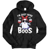 IM Just Here For The Boos Halloween Women Ghost Cute Funny Tie Dye Hoodie