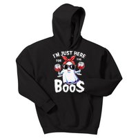 IM Just Here For The Boos Halloween Women Ghost Cute Funny Kids Hoodie