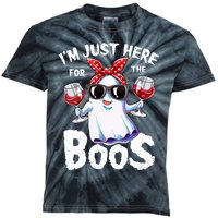 IM Just Here For The Boos Halloween Women Ghost Cute Funny Kids Tie-Dye T-Shirt