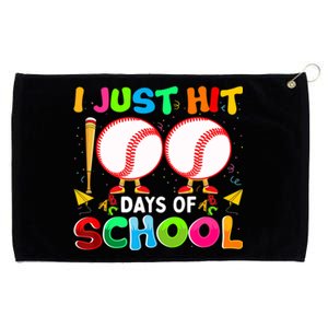 I Just Hit 100 Days Of School Baseball 100th Day Gift Grommeted Golf Towel