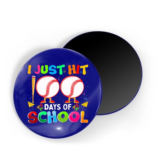 I Just Hit 100 Days Of School Baseball 100th Day Gift Magnet