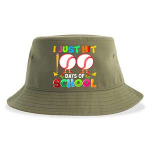 I Just Hit 100 Days Of School Baseball 100th Day Gift Sustainable Bucket Hat