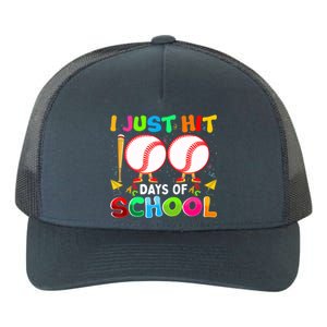 I Just Hit 100 Days Of School Baseball 100th Day Gift Yupoong Adult 5-Panel Trucker Hat