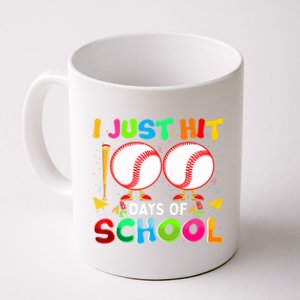 I Just Hit 100 Days Of School Baseball 100th Day Gift Coffee Mug