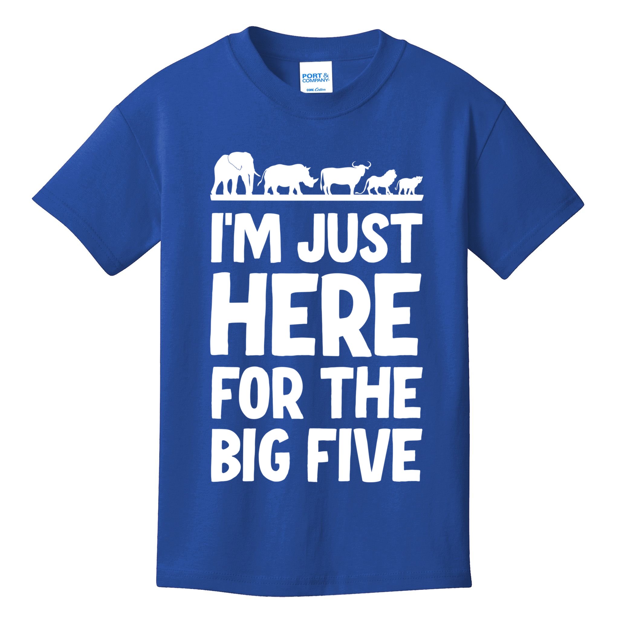 I'm Just Here For The Big Five Africa Safari Family Trip Cute Gift Kids T-Shirt