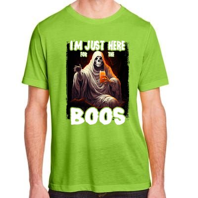 Im Just Here For The Boos Ghost Funny Halloween Adult ChromaSoft Performance T-Shirt