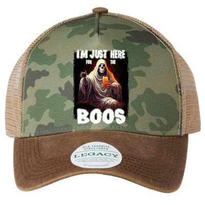 Im Just Here For The Boos Ghost Funny Halloween Legacy Tie Dye Trucker Hat