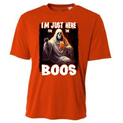 Im Just Here For The Boos Ghost Funny Halloween Cooling Performance Crew T-Shirt