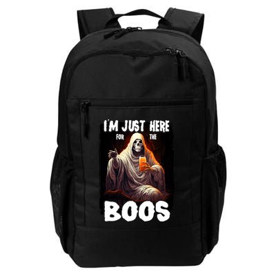 Im Just Here For The Boos Ghost Funny Halloween Backpack
