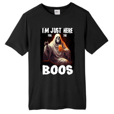 Im Just Here For The Boos Ghost Funny Halloween Tall Fusion ChromaSoft Performance T-Shirt