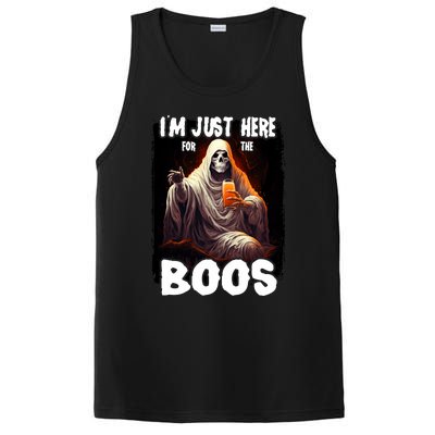 Im Just Here For The Boos Ghost Funny Halloween PosiCharge Competitor Tank