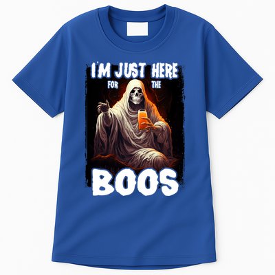 Im Just Here For The Boos Ghost Funny Halloween Tall T-Shirt