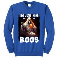 Im Just Here For The Boos Ghost Funny Halloween Tall Sweatshirt