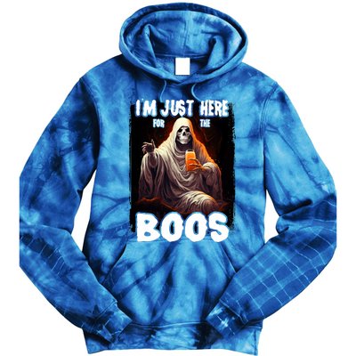 Im Just Here For The Boos Ghost Funny Halloween Tie Dye Hoodie