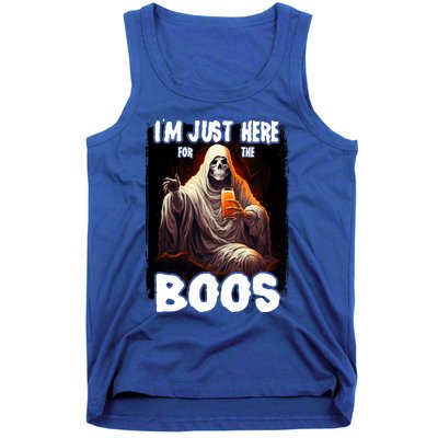 Im Just Here For The Boos Ghost Funny Halloween Tank Top