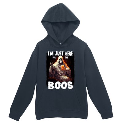 Im Just Here For The Boos Ghost Funny Halloween Urban Pullover Hoodie