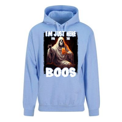 Im Just Here For The Boos Ghost Funny Halloween Unisex Surf Hoodie