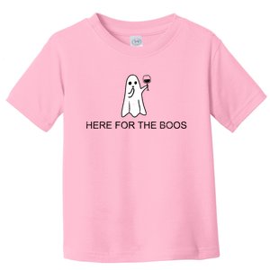 Im Just Here For The Boos Halloween Ghost Ing Wine Gift Toddler T-Shirt