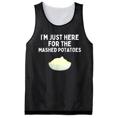 Im Just Here For The Mashed Potatoes Funny Potatoes Mesh Reversible Basketball Jersey Tank