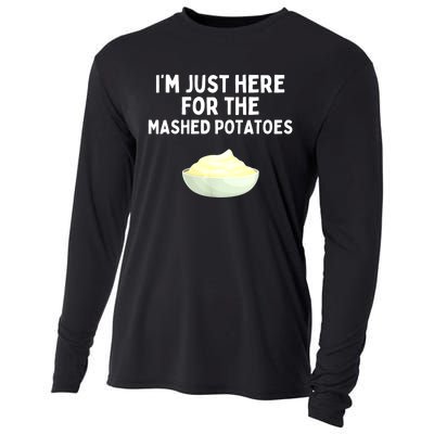 Im Just Here For The Mashed Potatoes Funny Potatoes Cooling Performance Long Sleeve Crew