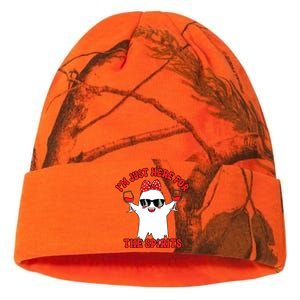 IM Just Here For Spirits Ghost Wine Halloween Couple Women Kati Licensed 12" Camo Beanie