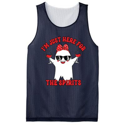 IM Just Here For Spirits Ghost Wine Halloween Couple Women Mesh Reversible Basketball Jersey Tank